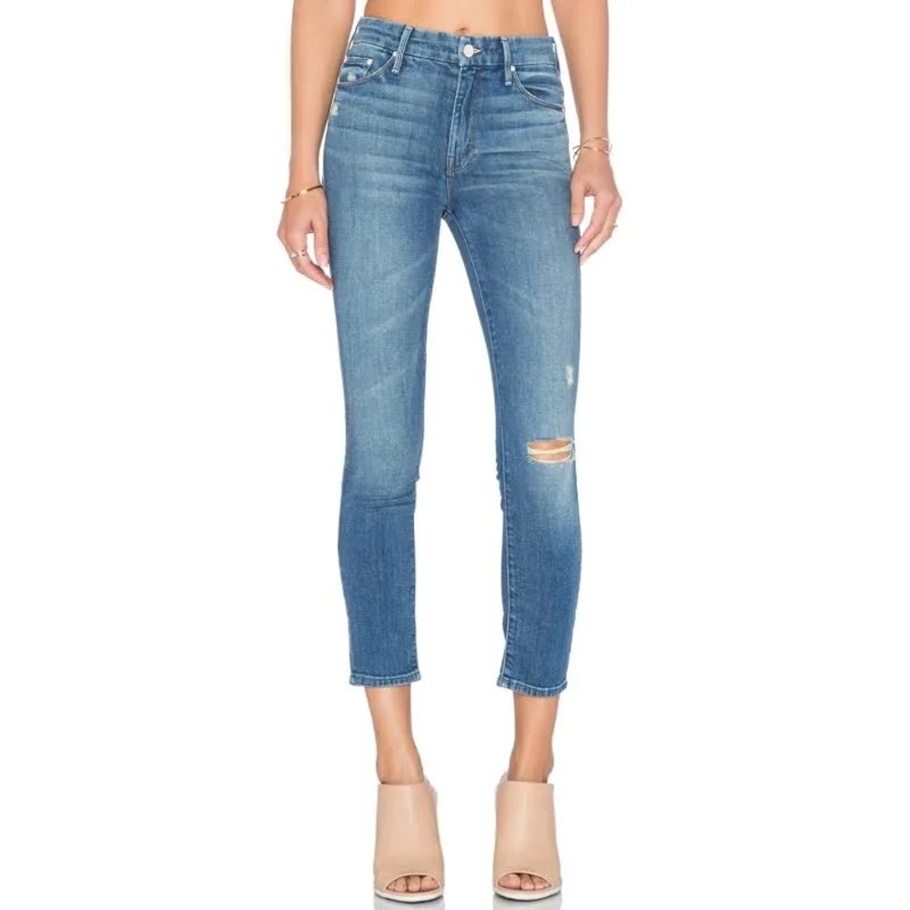 MOTHER High Waisted looker Crop jeans 🩵